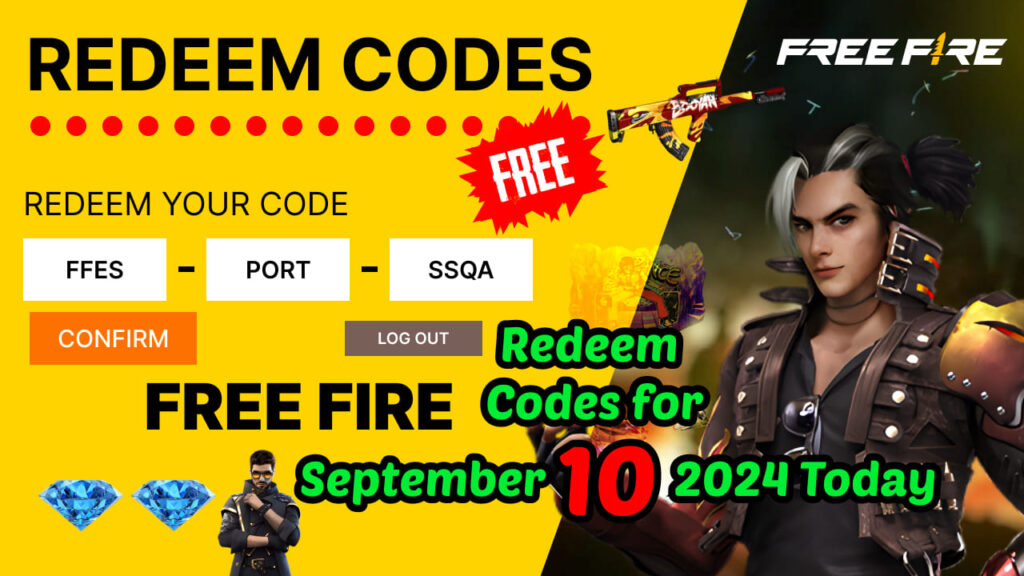 Free Fire Redeem Codes for September 10 2024 Today