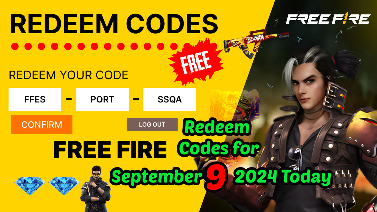 Free Fire Redeem Codes for September 9 2024 Today